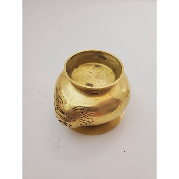 Vintage 1960s brass Planter, Plant Holder, Succulent Pot, brass Plant Po… - Picture 6 of 10